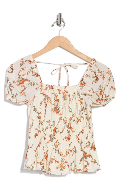 Melrose And Market Puff Sleeve Top In Neutral