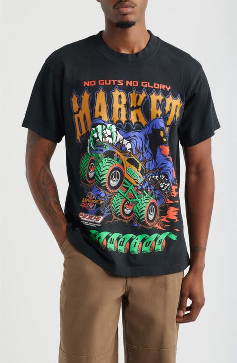 No Guts No Glory Cotton Graphic T-Shirt