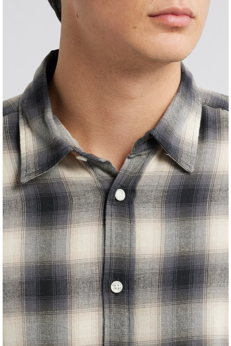 Liam Kent Plaid Button-Up Shirt, Alternate, color, MEDIUM GREY