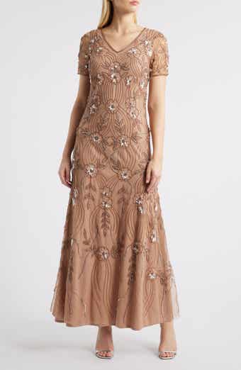 Pisarro Nights Beaded Tulle Gown