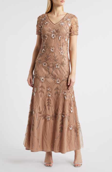 Pisarro Nights Beaded Tulle Gown