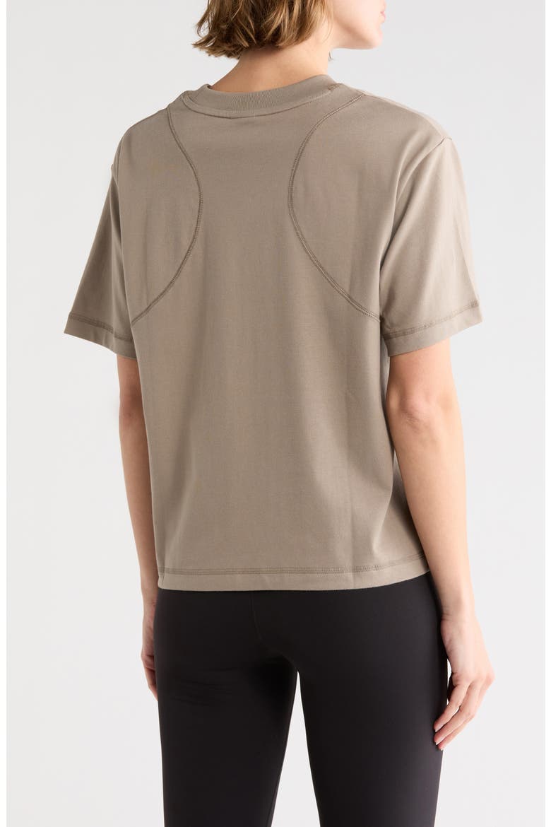 Seamed Jersey T-Shirt, Alternate, color, BROWN