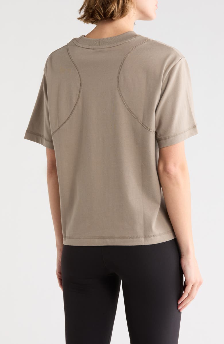 New Balance Seamed Jersey T-Shirt, Alternate, color, Brown