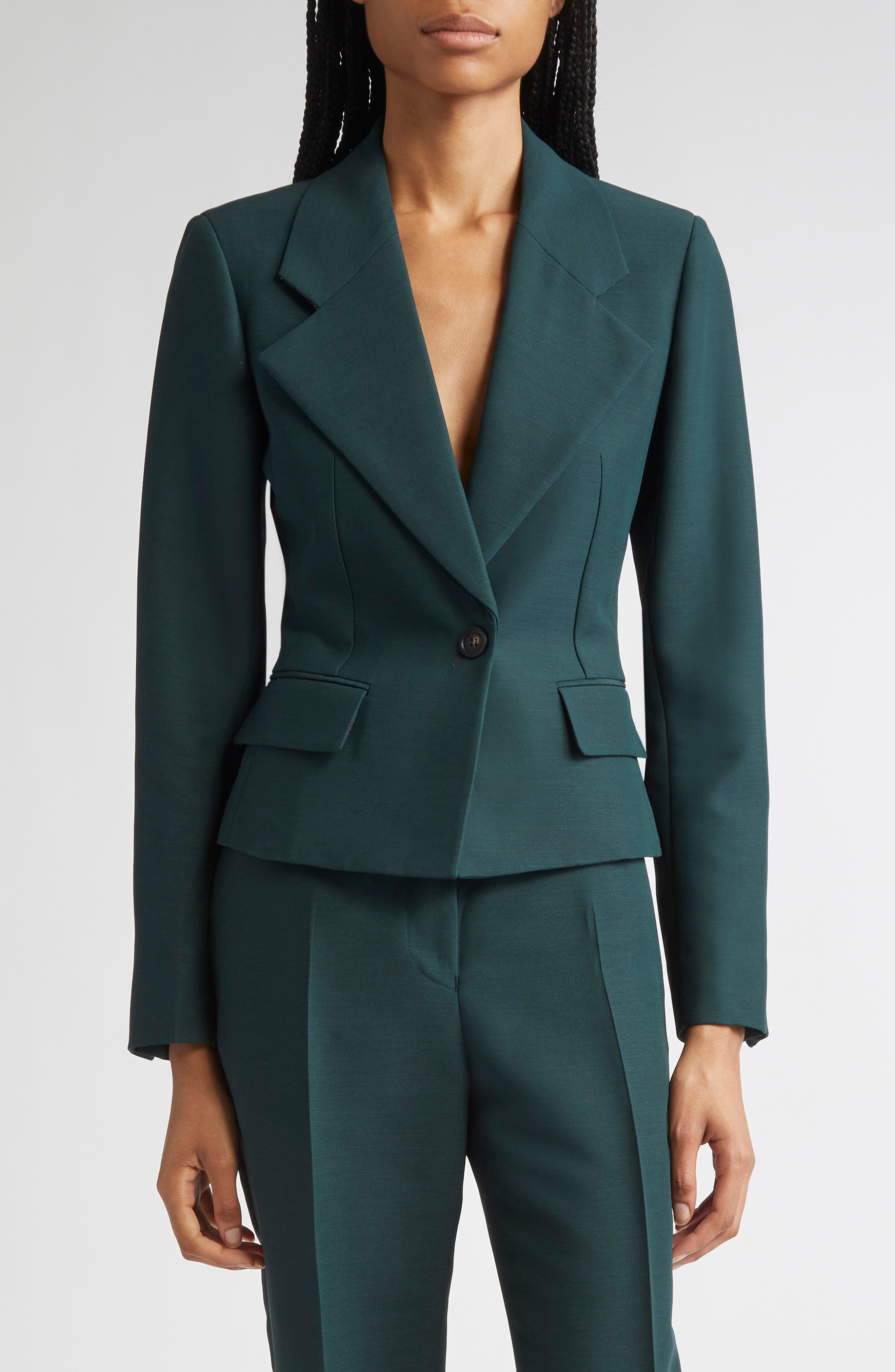 One-Button Crop Blazer