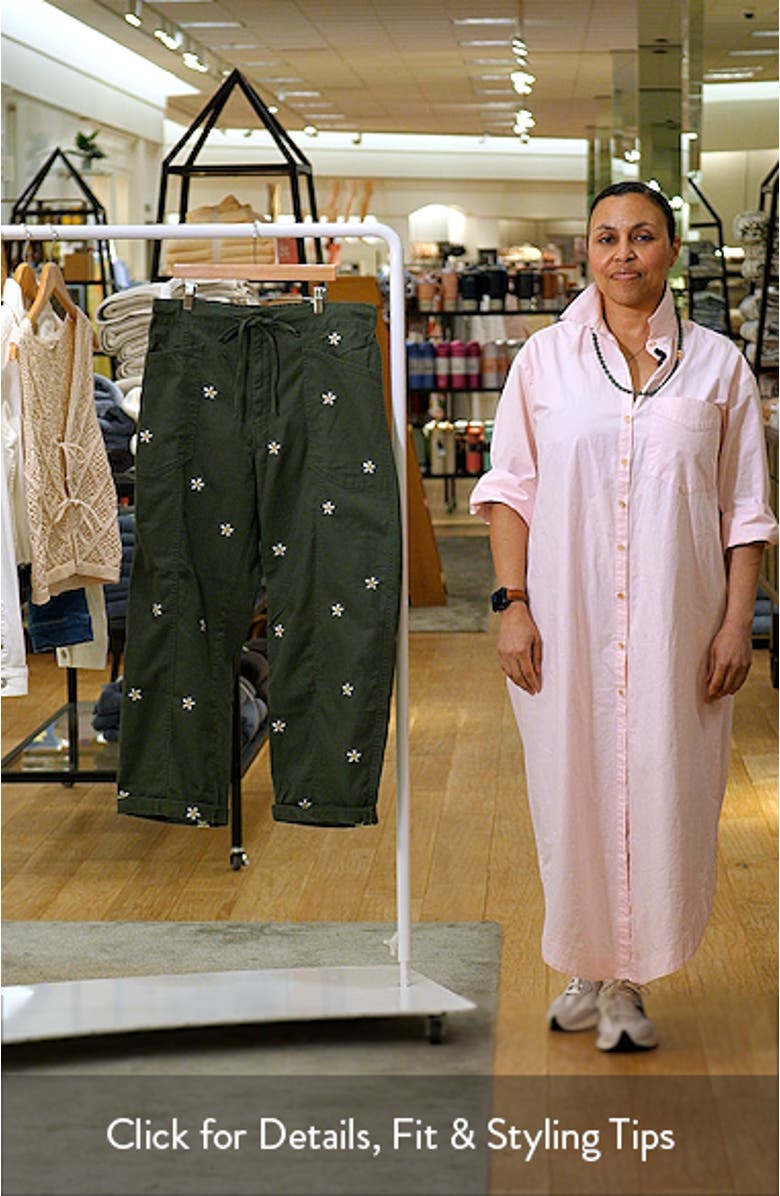 Villa Embroidered Cuffed Drawstring Pants, sales video thumbnail