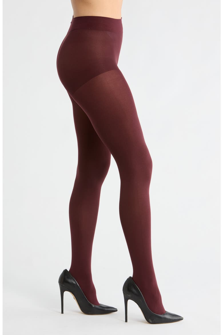 Ultimate Opaque Tights, Main, color, BURGUNDY