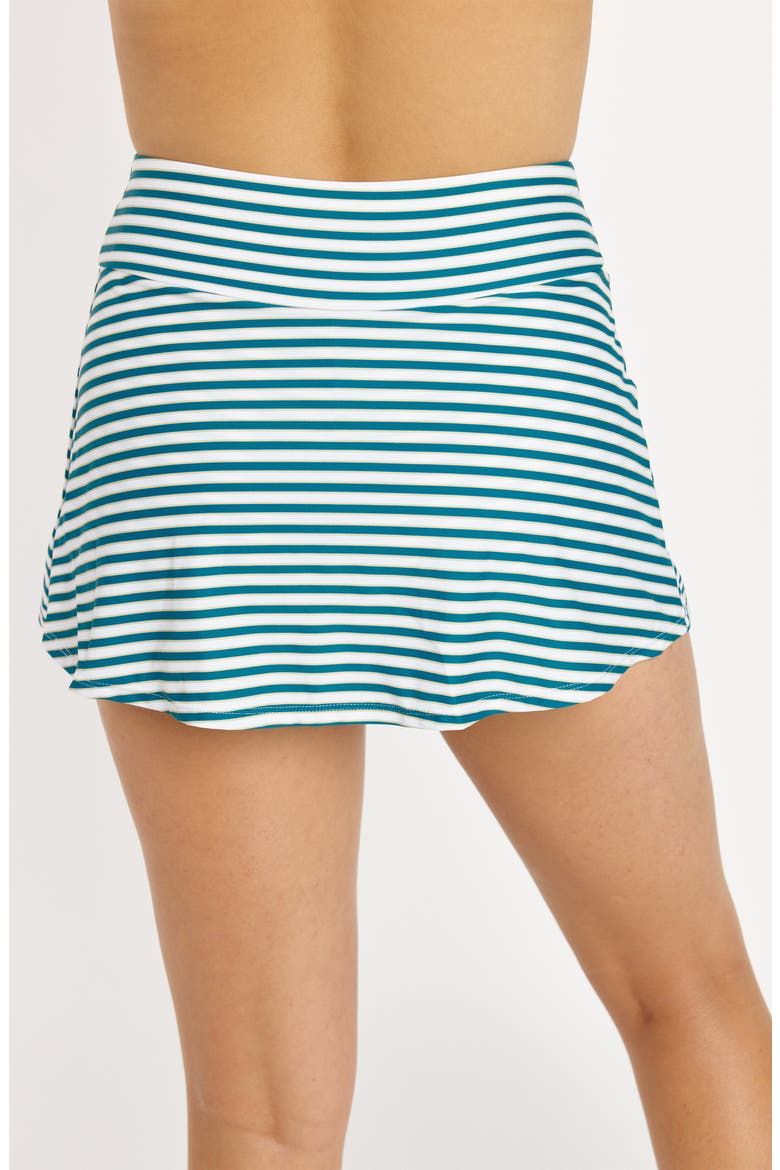 Short Swim Skort With Shorts, Alternate, color, Dark Jade Bay