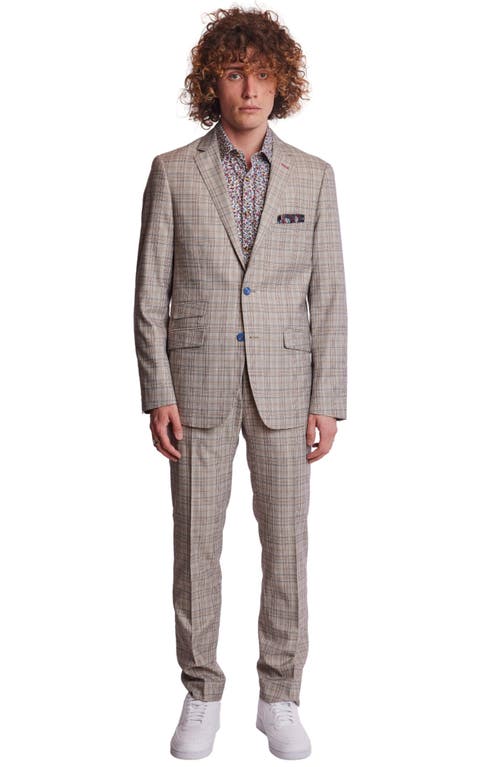Paisley & Gray Dover Slim Fit Plaid Sport Coat In Brown