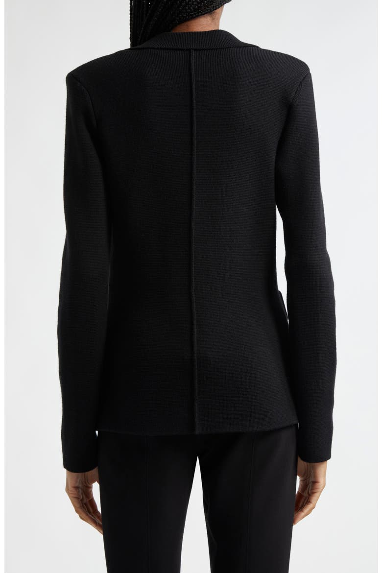 Laynee Patch Detail Wool Blend Blazer, Alternate, color, BLACK