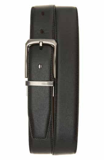 Original Penguin Feather Edge Stitched Faux Leather Belt