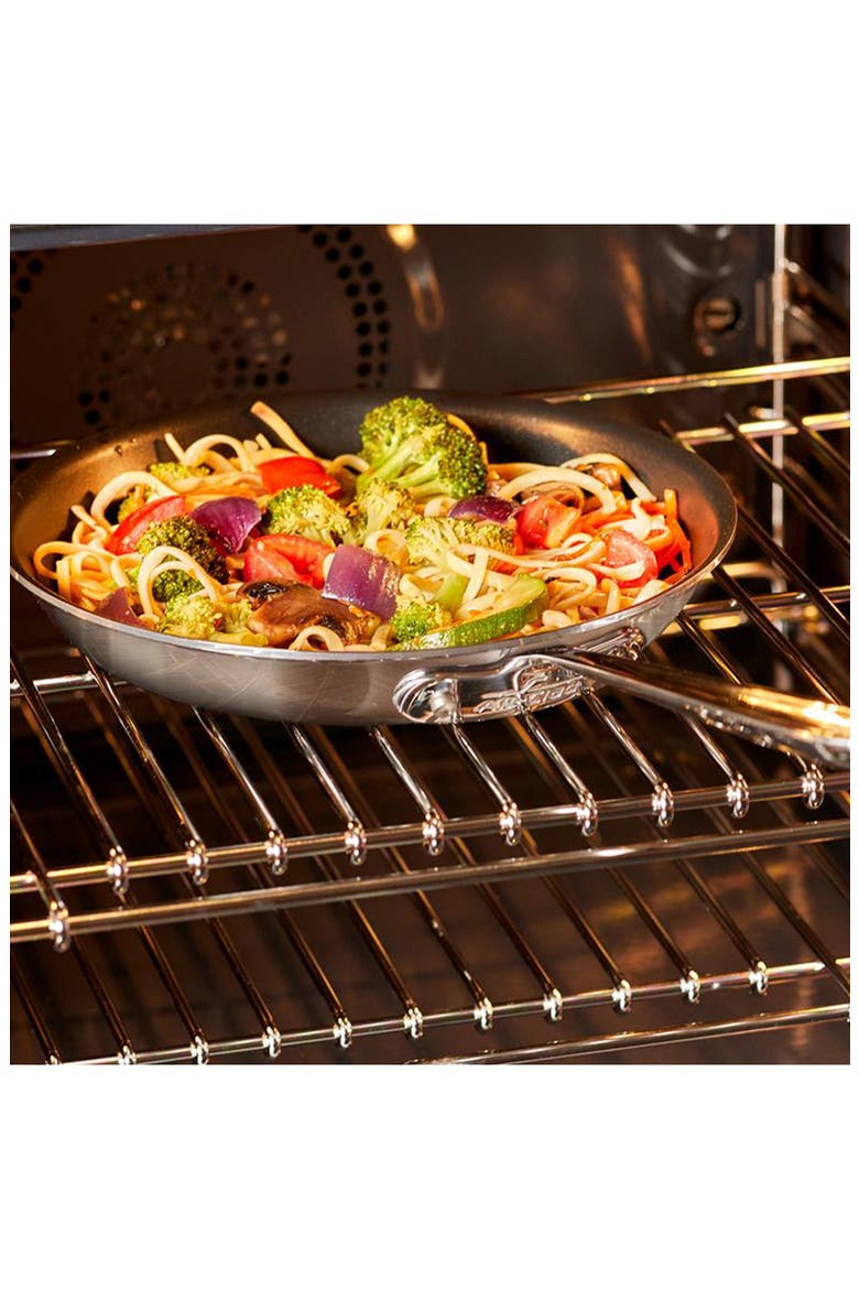 D5 Brushed Pro Nonstick 8-inch Fry Pan, Alternate, color, SILVER