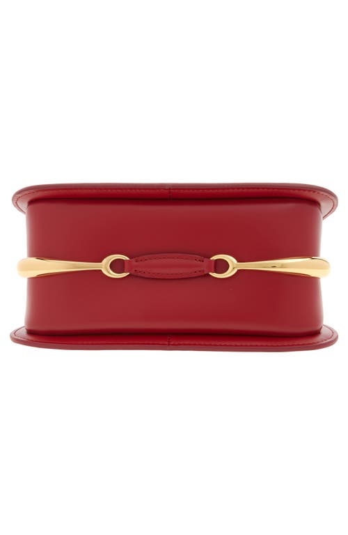 Rabanne The Small Ring Leather Shoulder Bag In Red