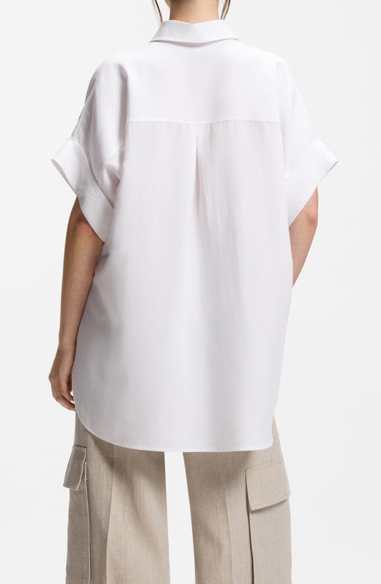 BOSS Baxana Oversize Shirt, Alternate, color, Bright White