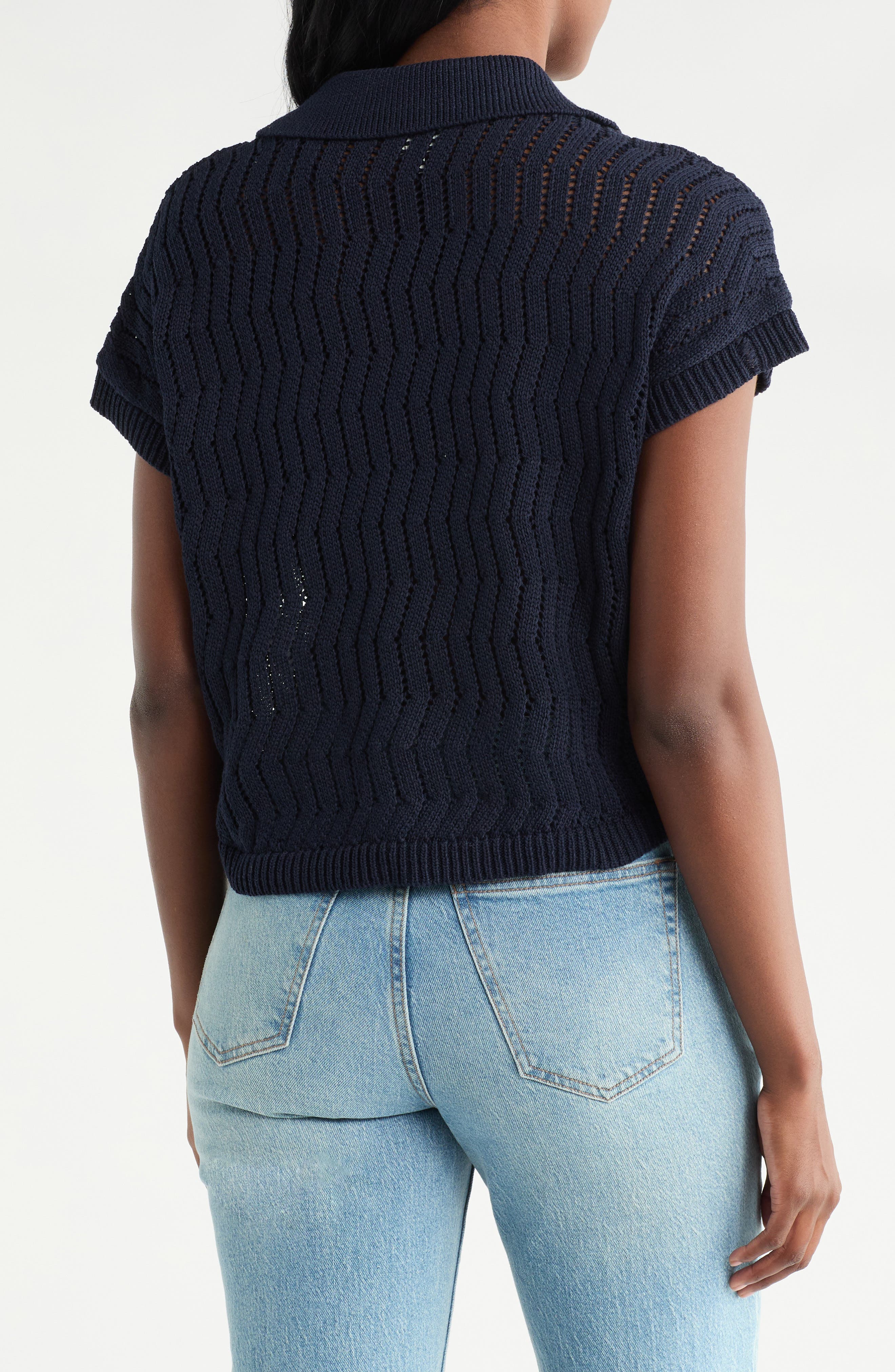 V-Neck Polo Sweater - image 2