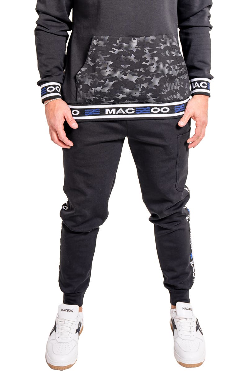 Maceoo Ceo Cotton Blend Cargo Joggers, Main, color, Black