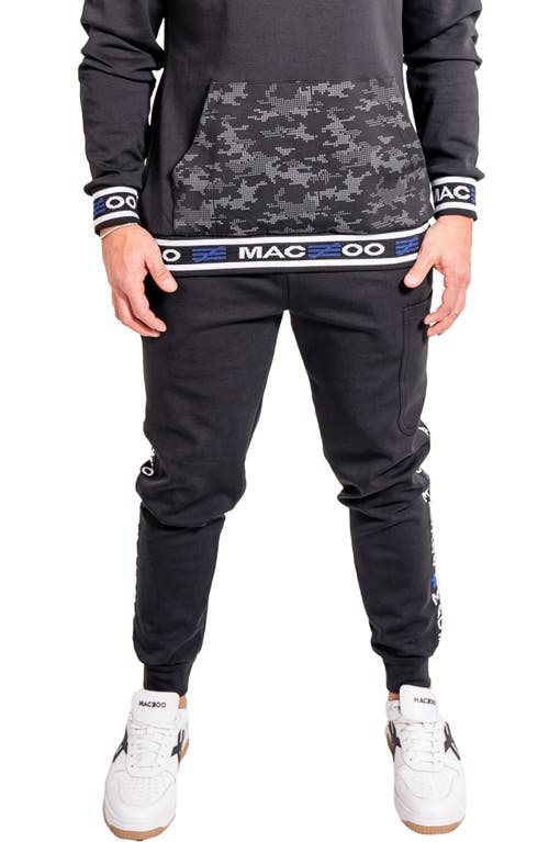Maceoo Ceo Cotton Blend Cargo Joggers In Black