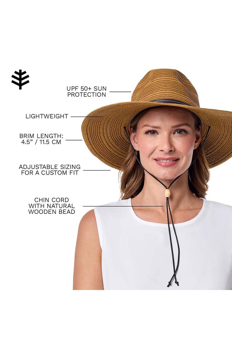 Women's Tempe Sun Hat with Chin Cord, UPF 50+ Sun Protection, Alternate, color, Tan