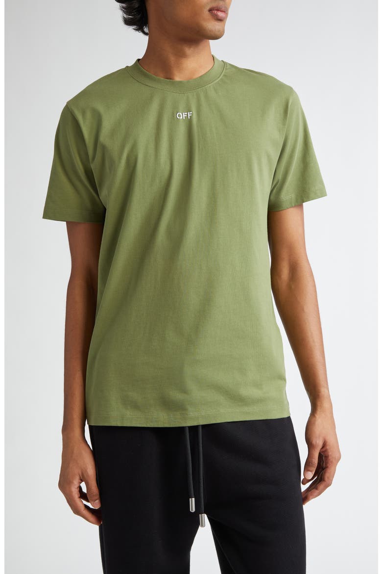 Stitch Arr Slim Embroidered T-Shirt, Main, color, FOUR LEAF CLOVER