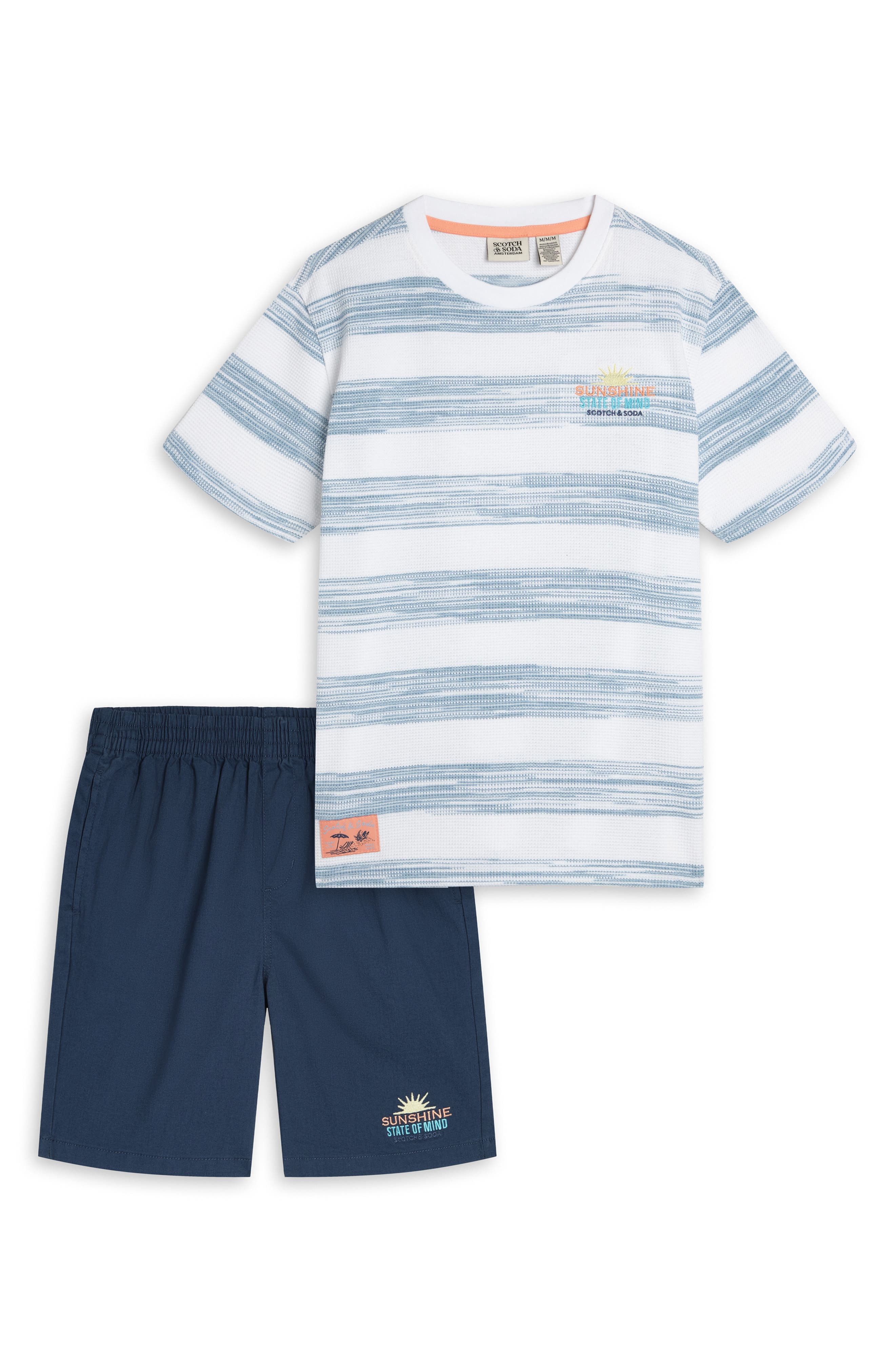 Scotch & Soda Kids' Stripe T-Shirt & Shorts Set