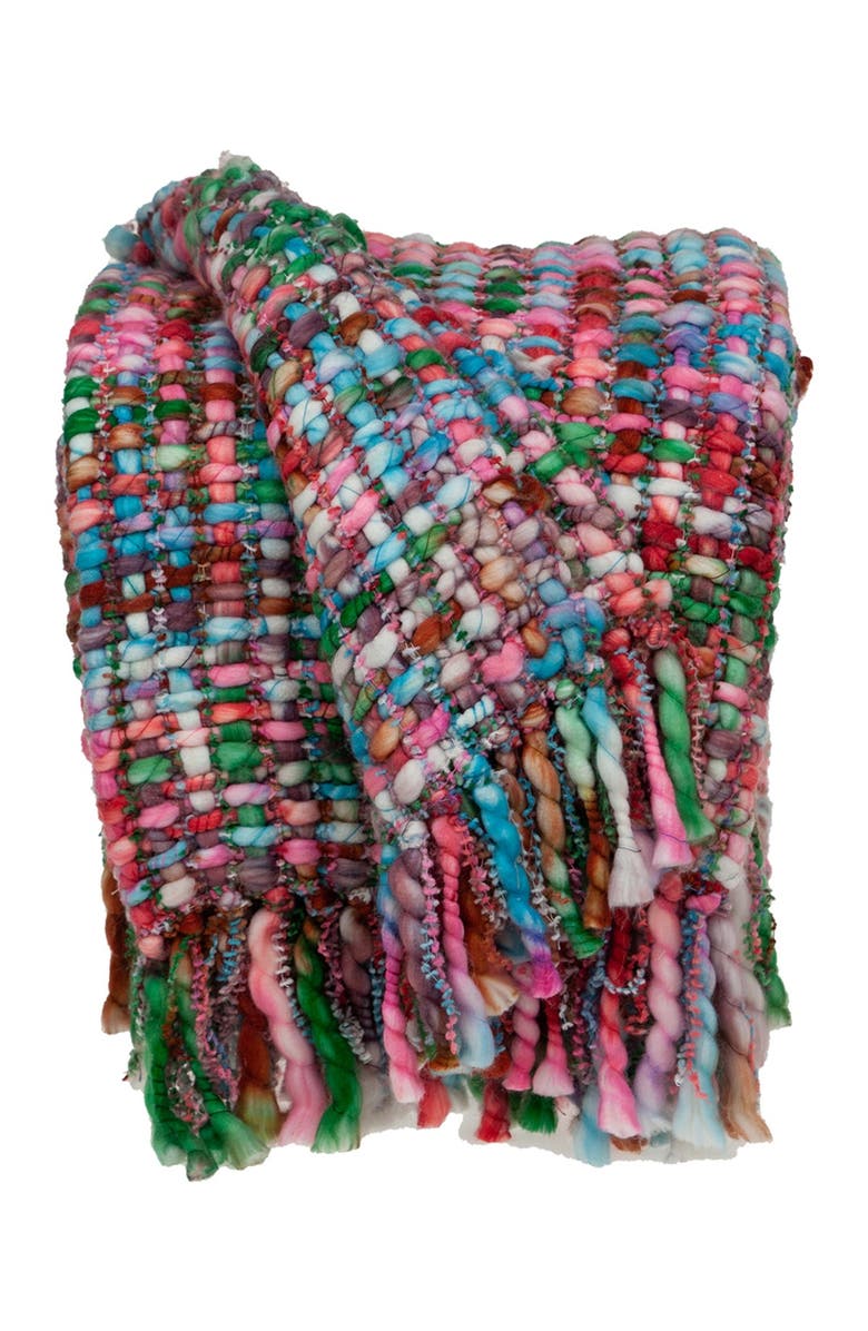 PARKLAND COLLECTION Jaxson Transitional Multi 52" x 67" Woven Handloom Throw Blanket, Alternate, color, 