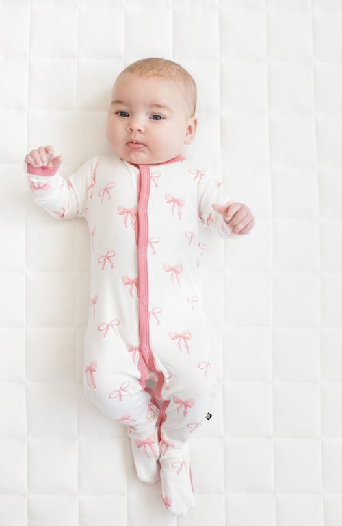 Kyte Baby Print Snap Footie In Pink