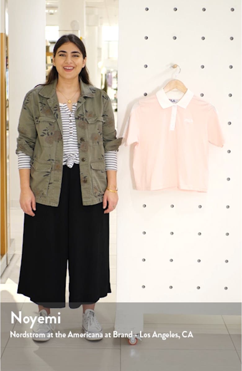 Adiella Mesh Trim Crop Polo, sales video thumbnail