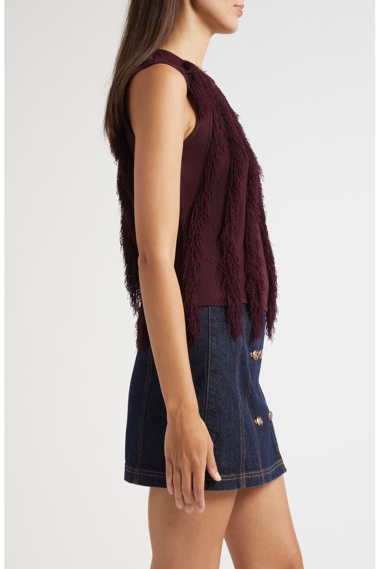 Bonnie Fray Sleeveless Top, Alternate, color, MAHOGANY