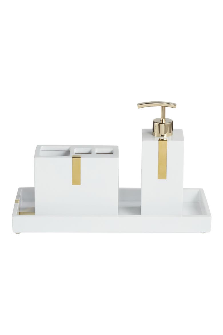 Houston Street 3-Piece Bathroom Set, Main, color, WHITE