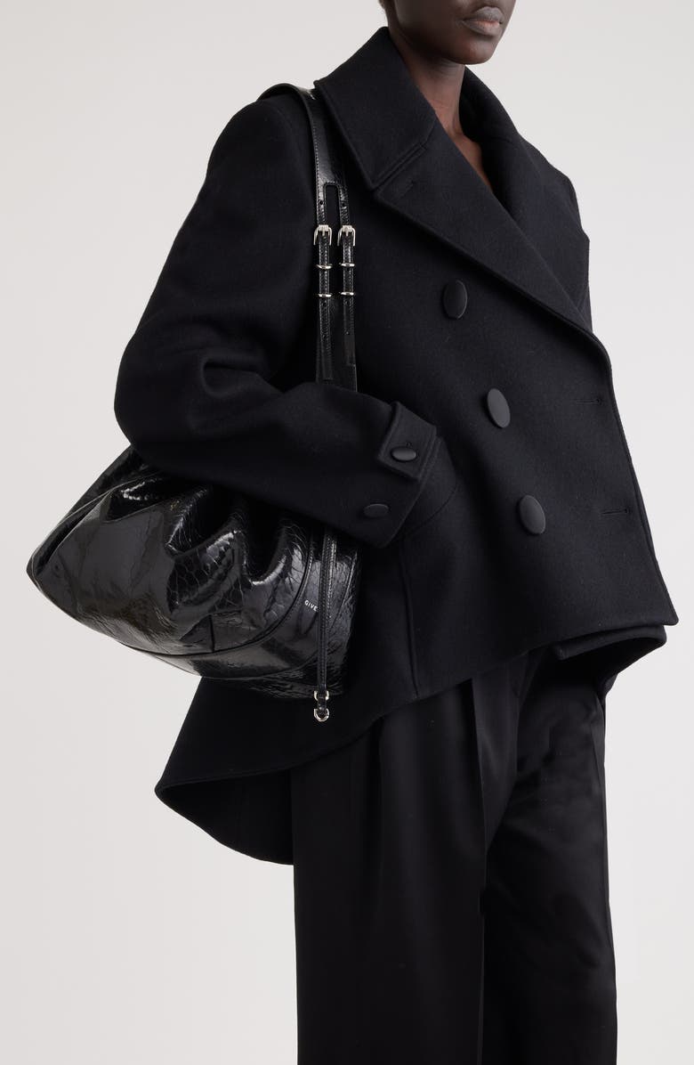 Givenchy Medium Pumpkin Drawstring Leather Bucket Bag, Alternate, color,