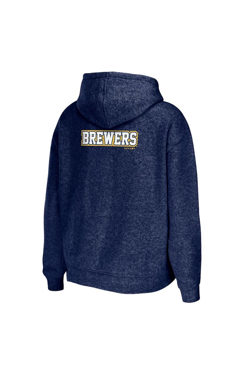 WEAR by Erin Andrews Women's WEAR by Erin Andrews Navy Milwaukee Brewers Full-Zip Hoodie, Alternate, color, 