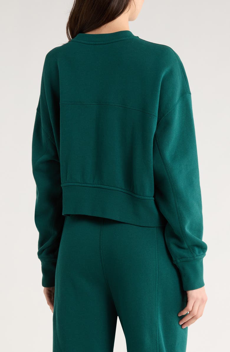Lunya Silksweats Cotton & Silk Blend Sweatshirt, Alternate, color, Noble Green
