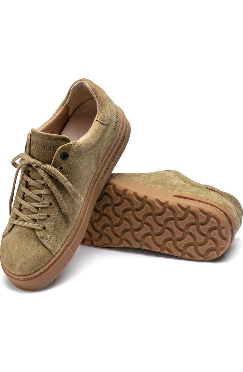 Birkenstock Bend Faded Khaki Suede Sneaker, Alternate, color,