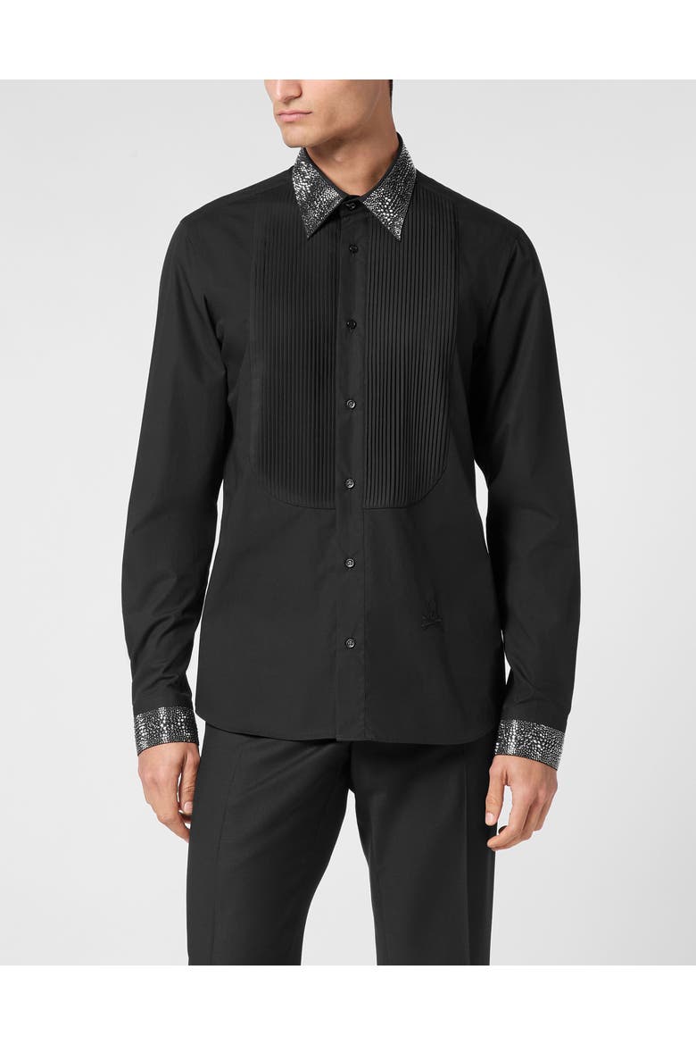 Shirt Smoking Cut Men, Main, color, black