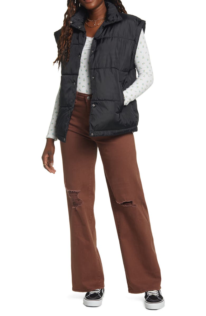 BP. Snap Front Puffer Vest, Alternate, color, 