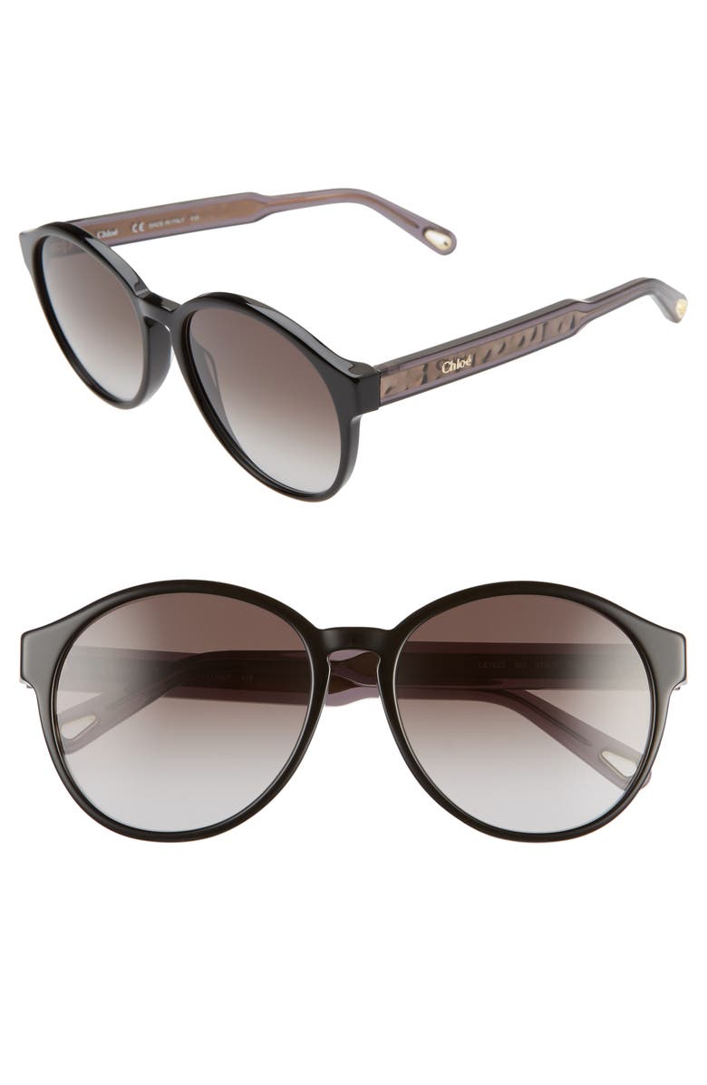 Chloé Willow 57mm Round Sunglasses, Main, color,