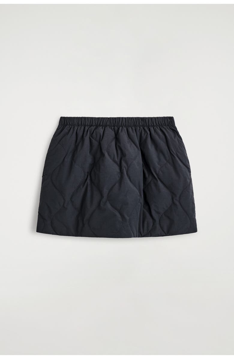 COS Quilted Down Mini Skirt, Alternate, color, Navy