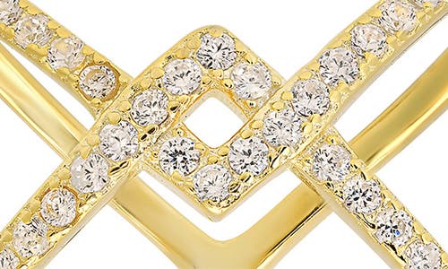 Queen Jewels Zigzag Cubic Zirconia Ring In Gold