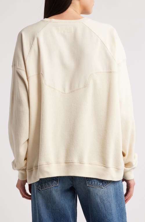 The Great . The Western Slouch Sweatshirt In Washed White