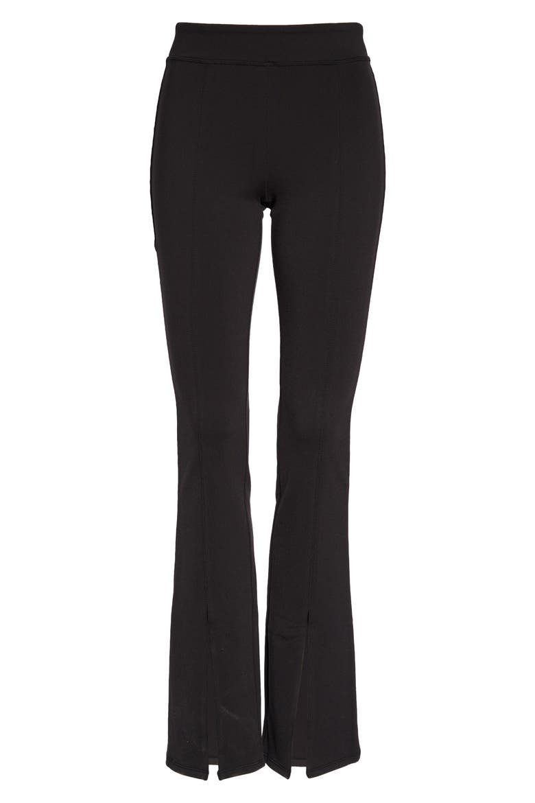 Flutter High Waist Leggings, Alternate, color, BLACK