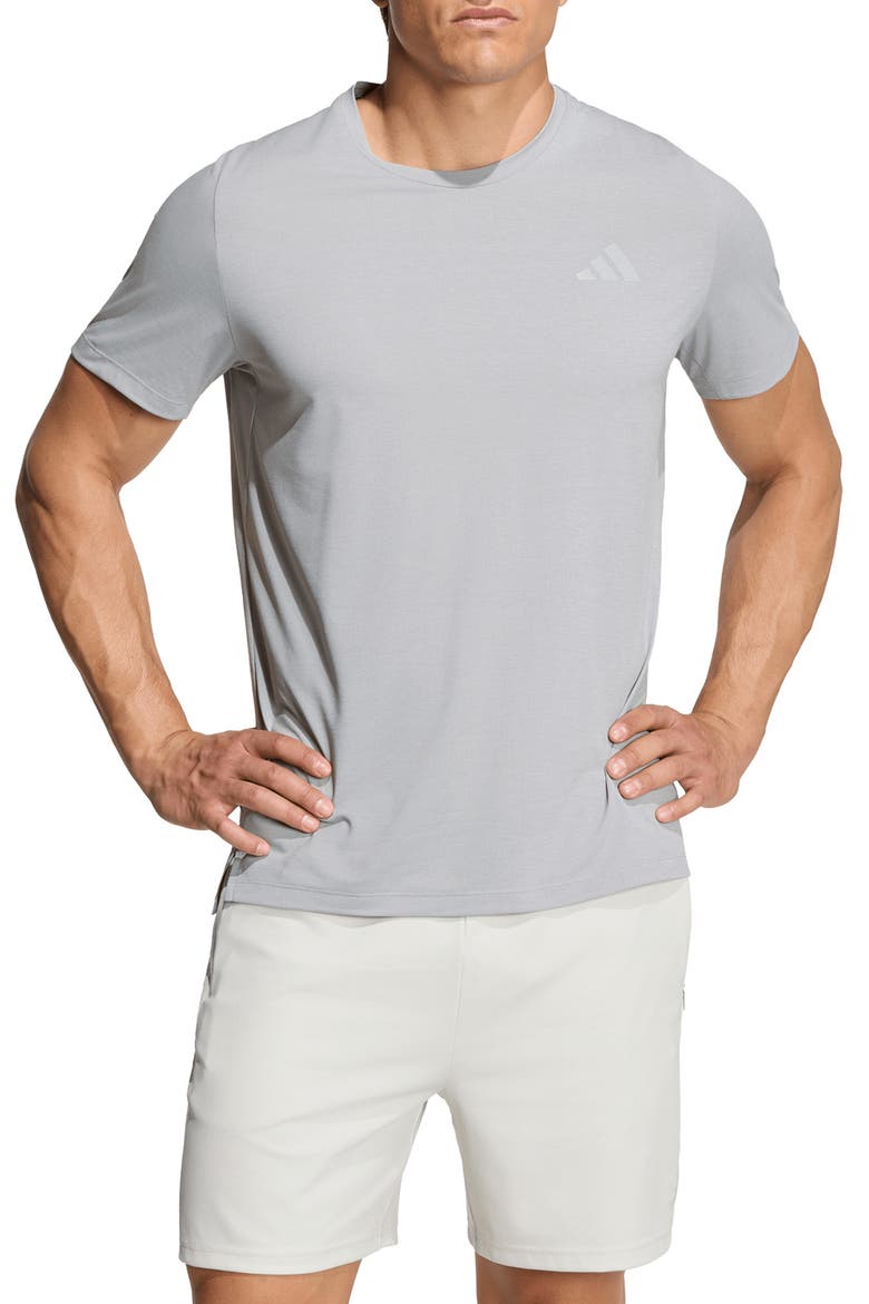 Adi365 Performance T-Shirt, Main, color, MEDIUM GREY HEATHER