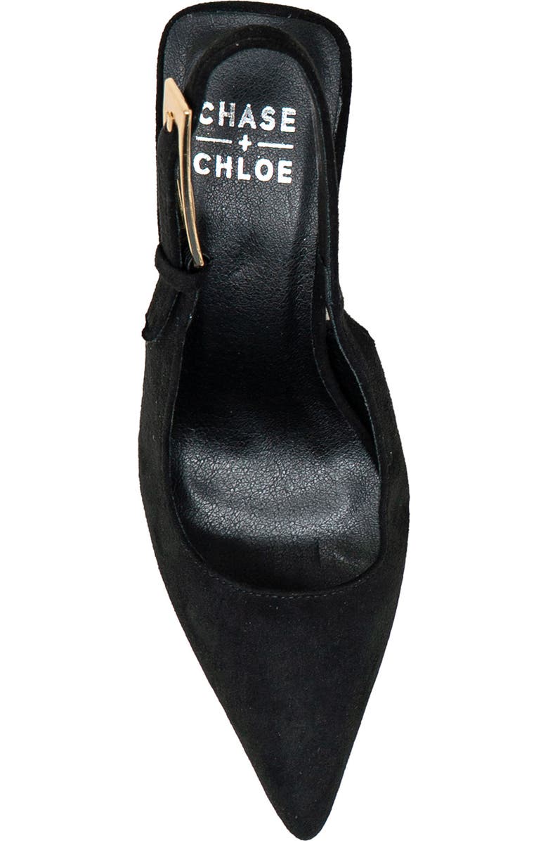 CHASE AND CHLOE Slingback Pump, Alternate, color, Black Suede