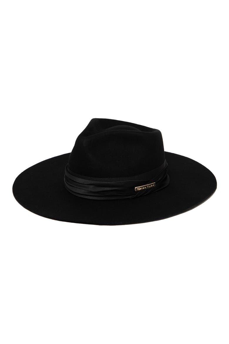 x Trina Turk Wool Fedora, Main, color, BLACK