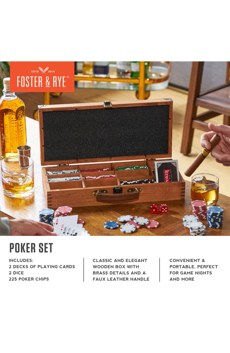 Foster & Rye Poker Set, Alternate, color, Wood