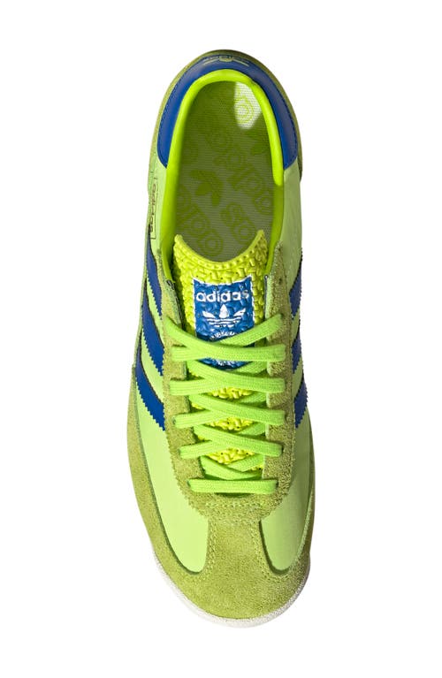 Shop Adidas Originals Adidas Gender Inclusive Sl 72 Rs Sneaker In Solar Slime/royal Blue/lime