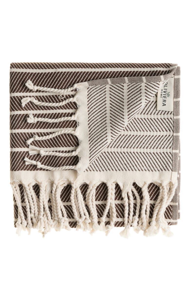 Olive & Linen Cloud Soft Turkish Hand / Kitchen Towel Bundle, Alternate, color, Taupe Brown