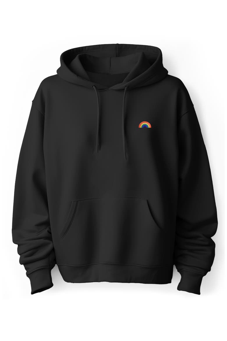 Rainbow Hoodie, Main, color, Black