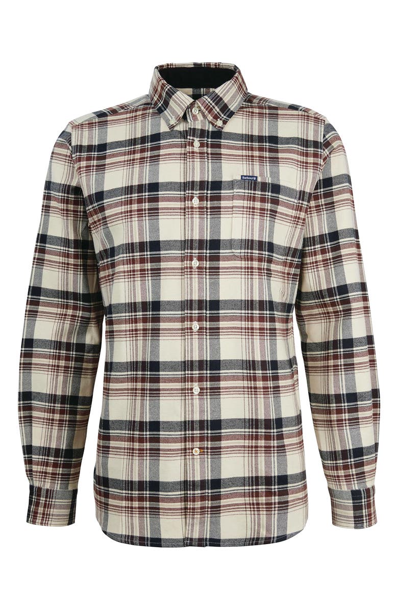 Barbour Shieldton Plaid Flannel Button-Down Shirt, Alternate, color, 