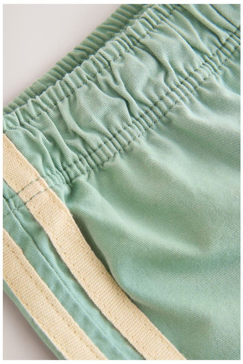 Kids' Sporty Stripe Cotton Shorts, Alternate, color, GREEN