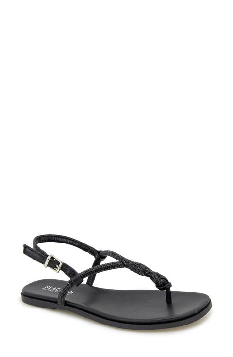 Whitney Crystal Strap Flat Sandal (Women)