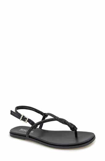 Reaction Kenneth Cole Whitney Crystal Strap Flat Sandal